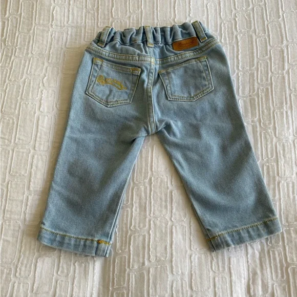 Bonpoint contrast-stitching denim trousers - Picture 5 of 6